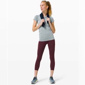 Lululemon Fast and Free High-Rise Crop II 23" *Non-Reflective
Cassis Size 12